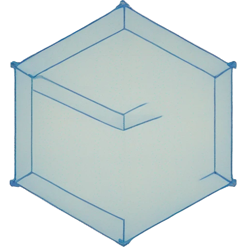 blueprint on an hexagonal paper emoji