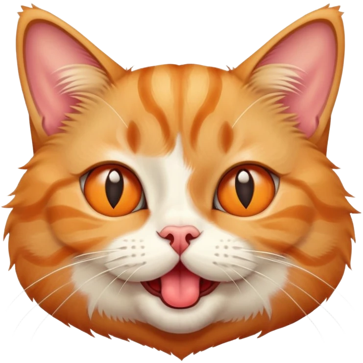cute cross-eyed cat with tongue sticking out, silly expression emoji