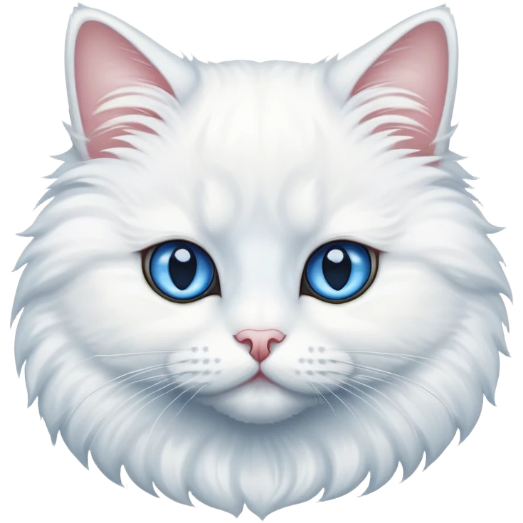 white cat with blue cross eyes emoji