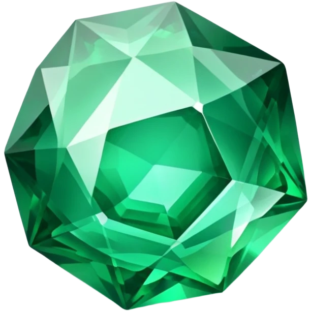 emerald gemstone with facets emoji