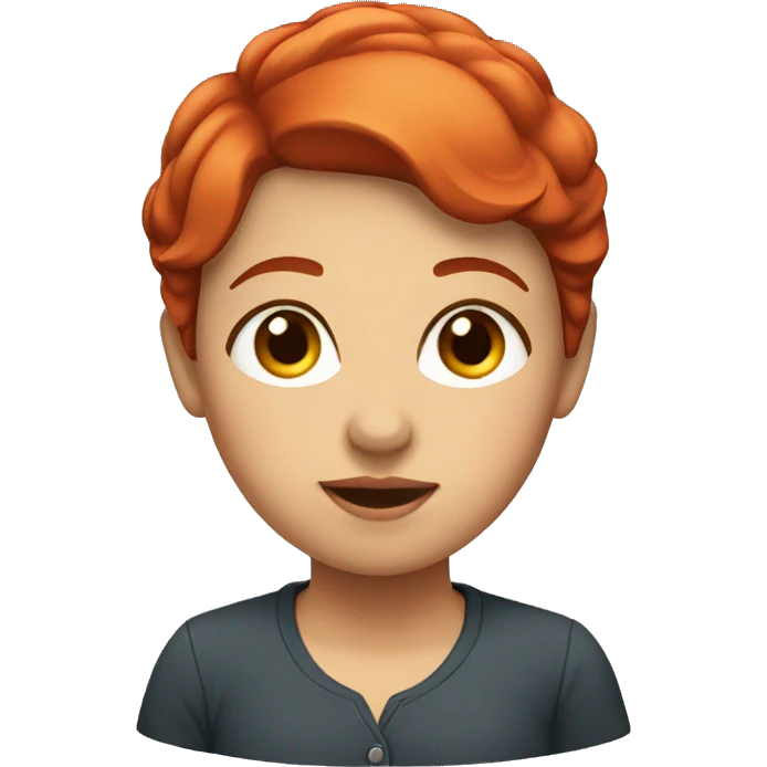 thick female with short red hair emoji