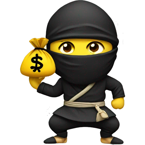 Ninja with money bag emoji