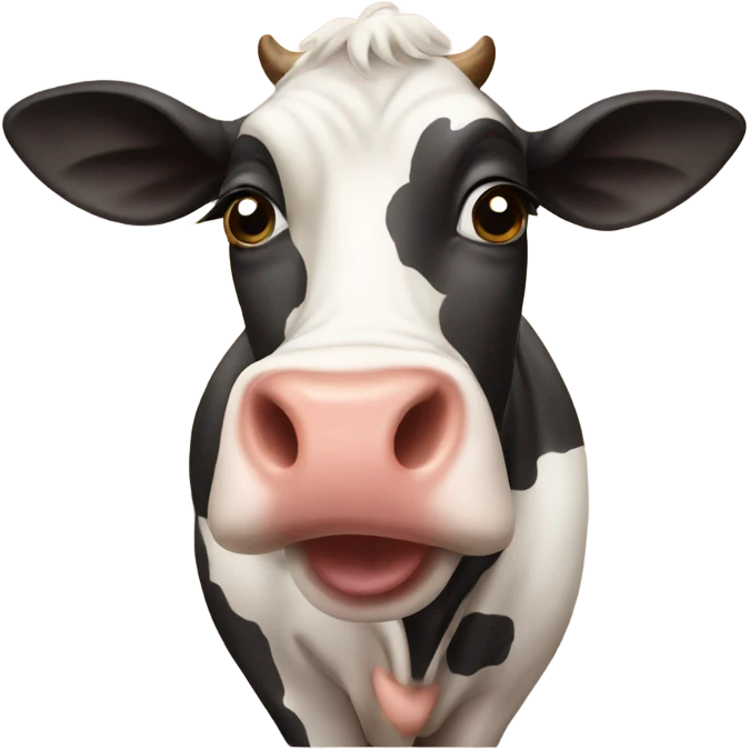 cow sending kiss emoji