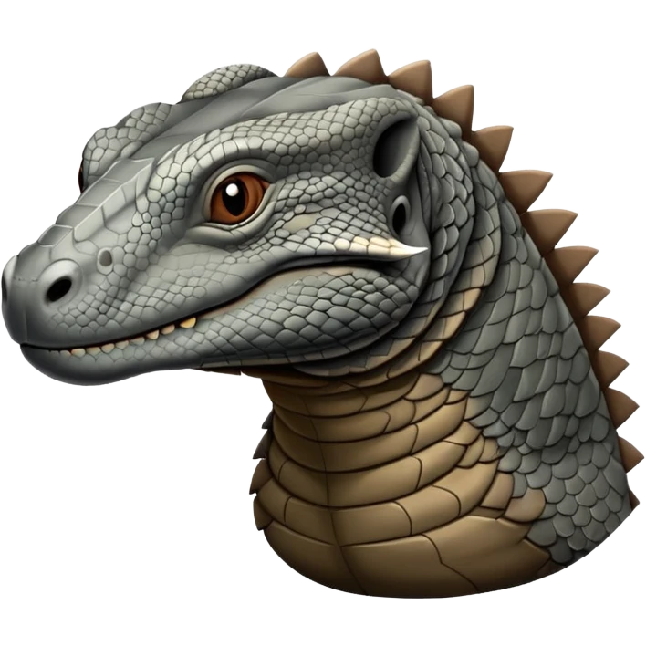 Komodo dragon How is It grey and brown emoji