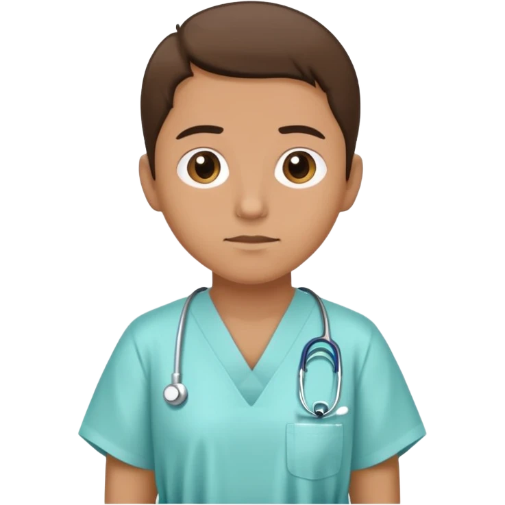 patient wearing a hospital gown, neutral expression emoji