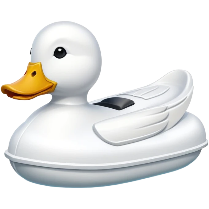 The white duck-shaped pedal boats  emoji