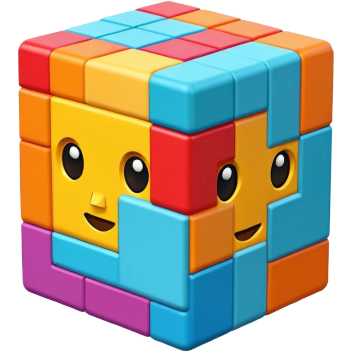 Pixeled style 3d emoji
