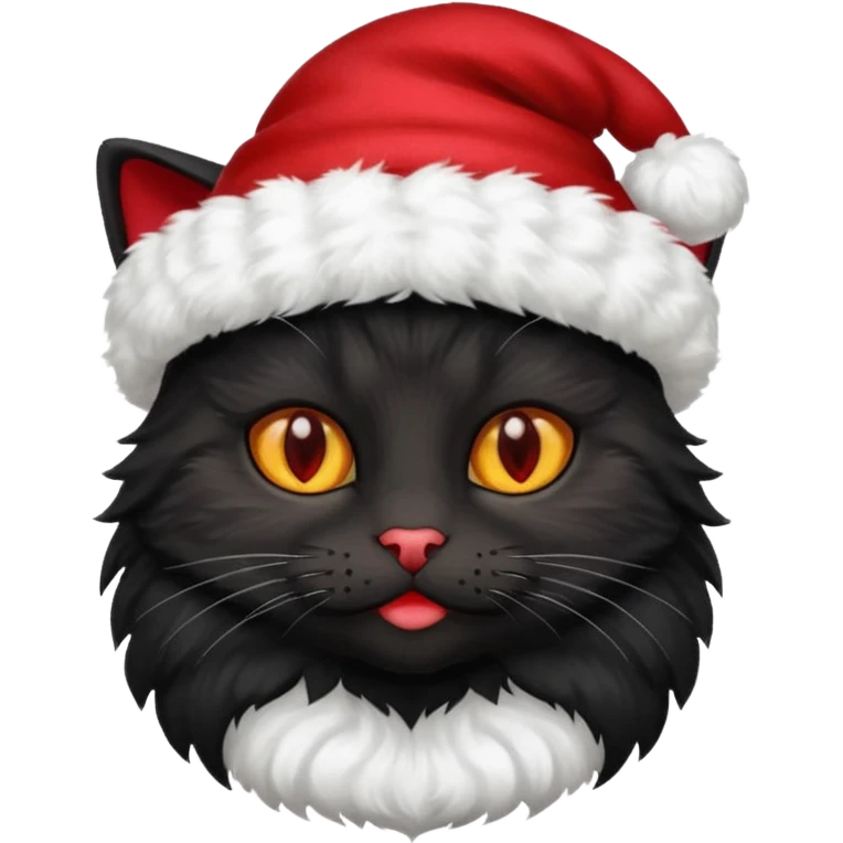 black cat with red hat emoji