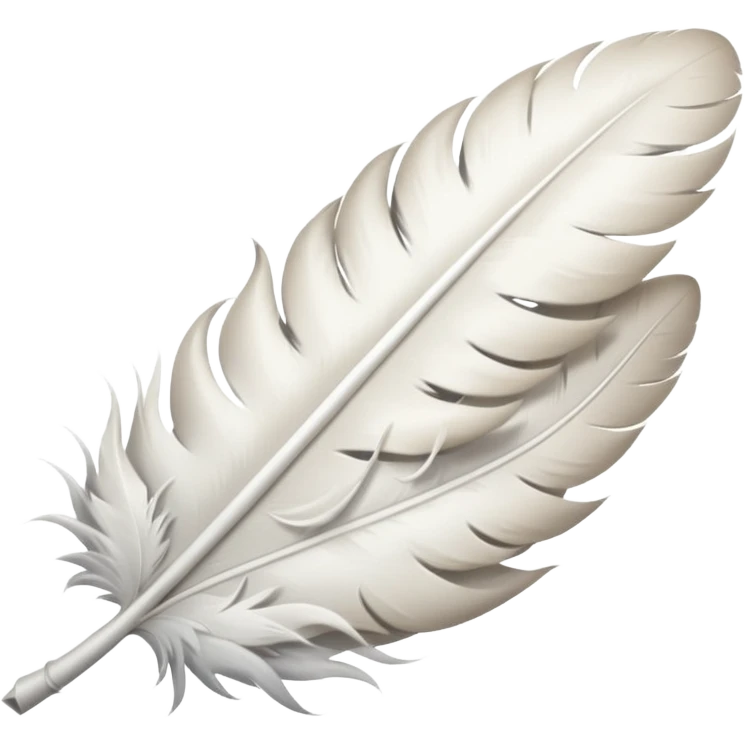 a dovetail consisting of white feathers emoji