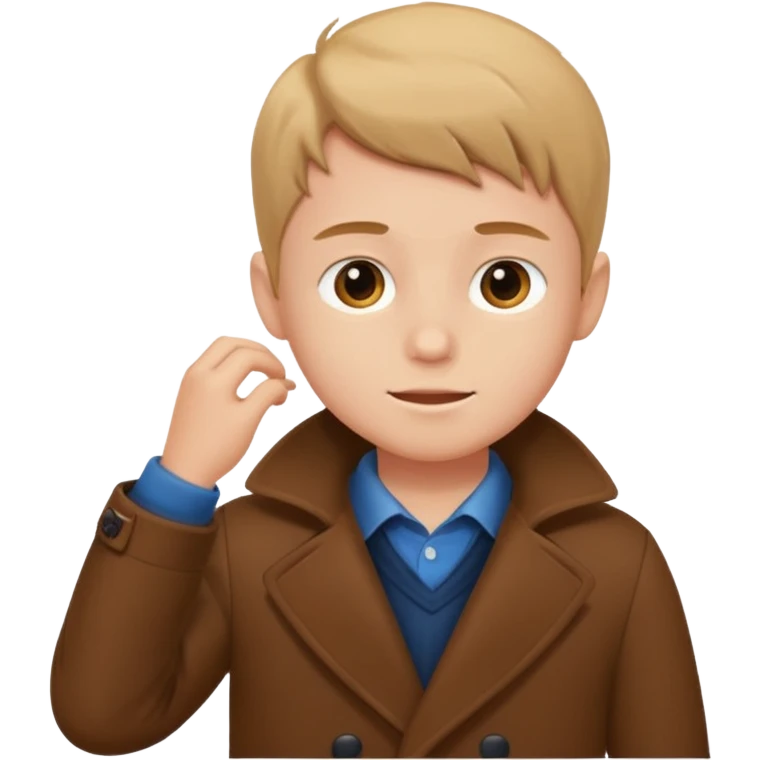 emoji- of a boy putting on his coat emoji