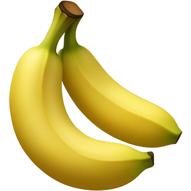 Create a yellow banana emoji with light brown spots, adding subtle texture and shading. The design should look natural and symbolize growth and progress. emoji