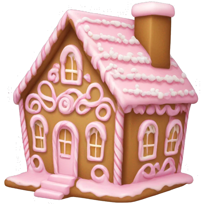 light pink gingerbread house emoji