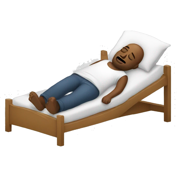 lazy man laying in bed emoji