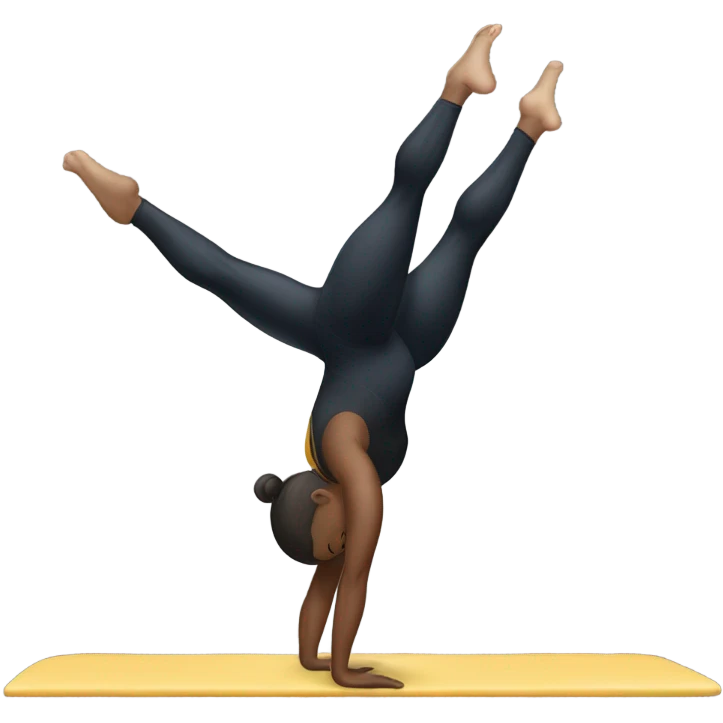 Upside down gymnast emoji