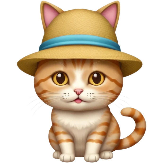 cat with a ridiculous hat emoji