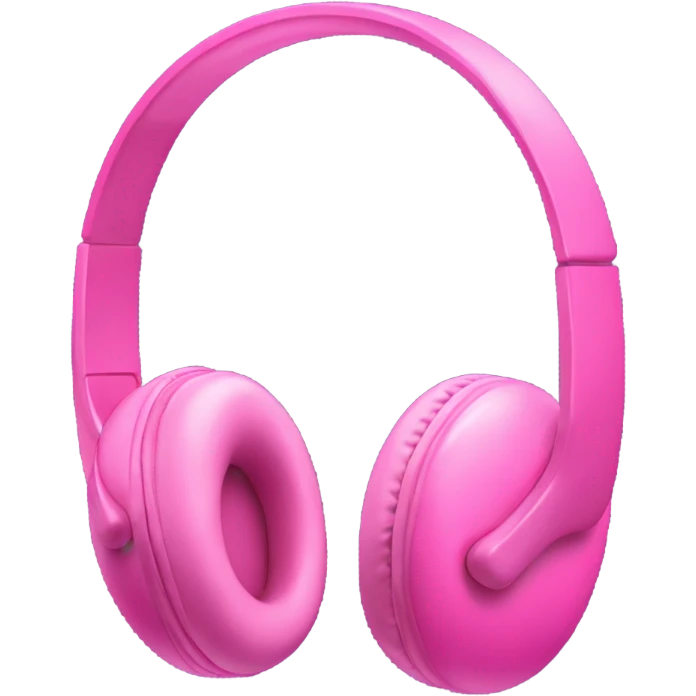 Pink headphones  emoji