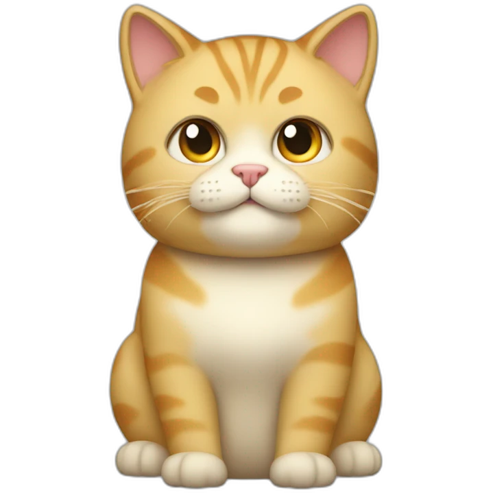 A fat cat with wavy blonde hair emoji
