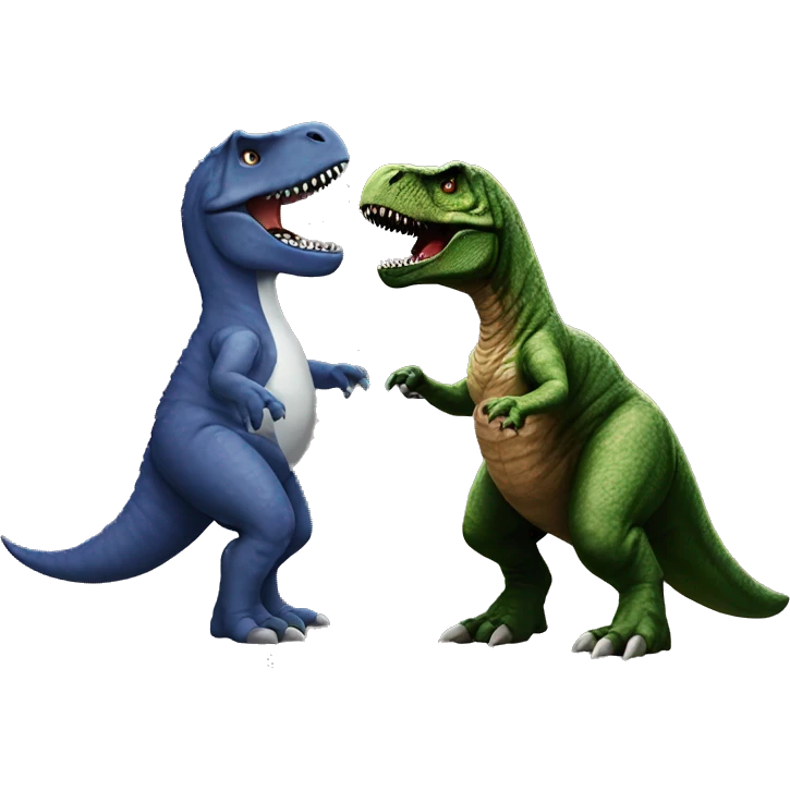 T-Rex vs Godzilla emoji