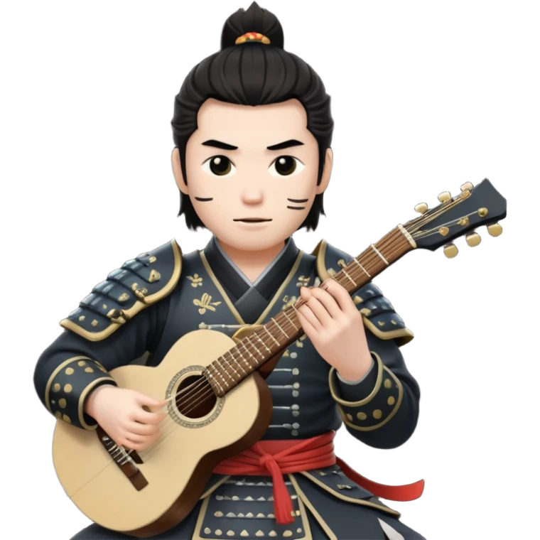 samurai play guitar emoji