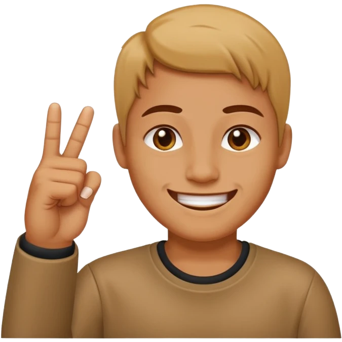 smiling meanwhile using the middle finger emoji