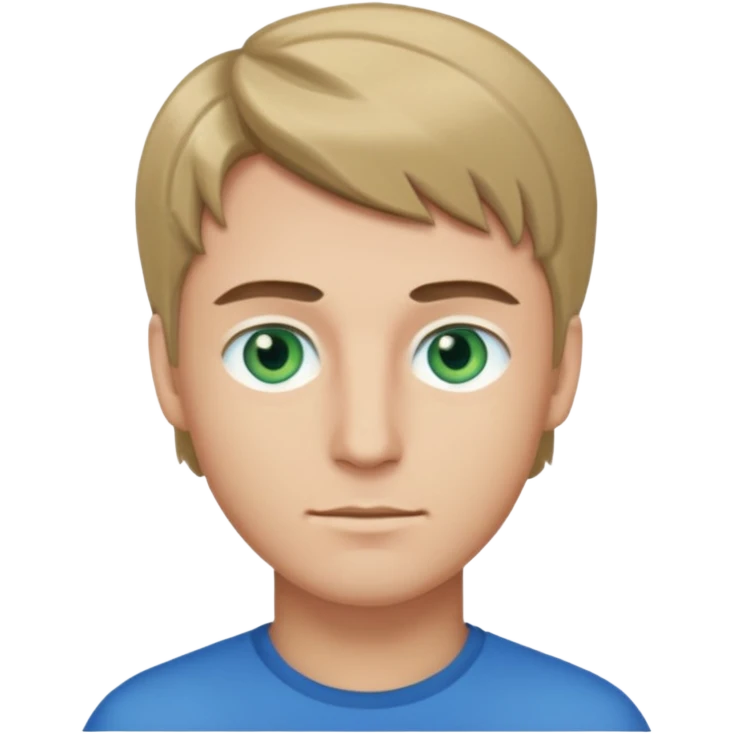 dark blond whit blue/green eys Male emoji