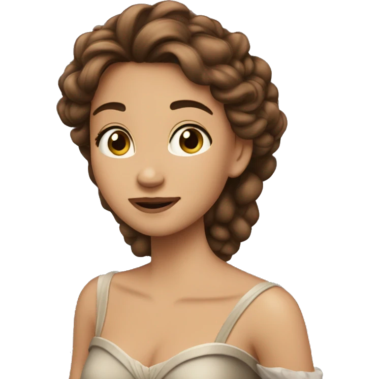 Brown hair princess ￼ emoji
