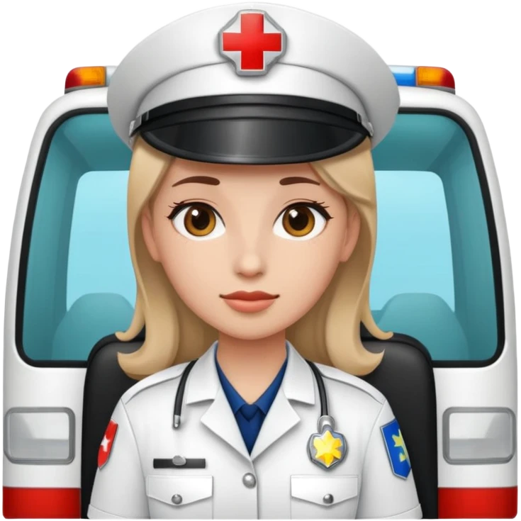 Ambulance driver girl emoji