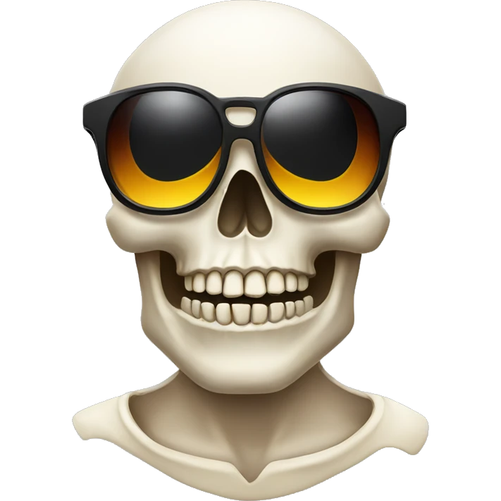 Skull emoji with sunglass emoji