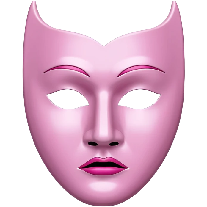 Sad mask theater in pink  emoji