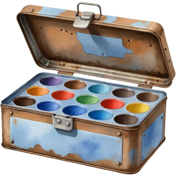 Watercolor Tin (metal half-pan box / field tin) emoji
