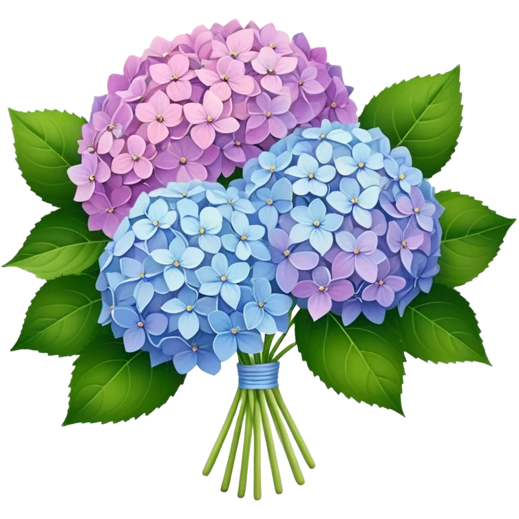 Hydrangeas pastel bouquet  emoji