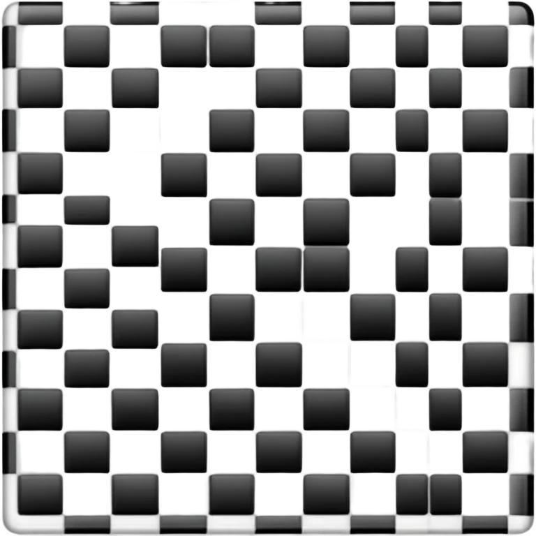black and white checkered pattern emoji