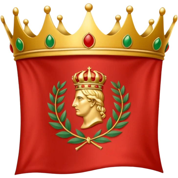 peux tu me générer le drapeau de l'empire romain en mode emoji drapeau basique avec une couronne de l'aurier et marquer SPQR au milieux emoji