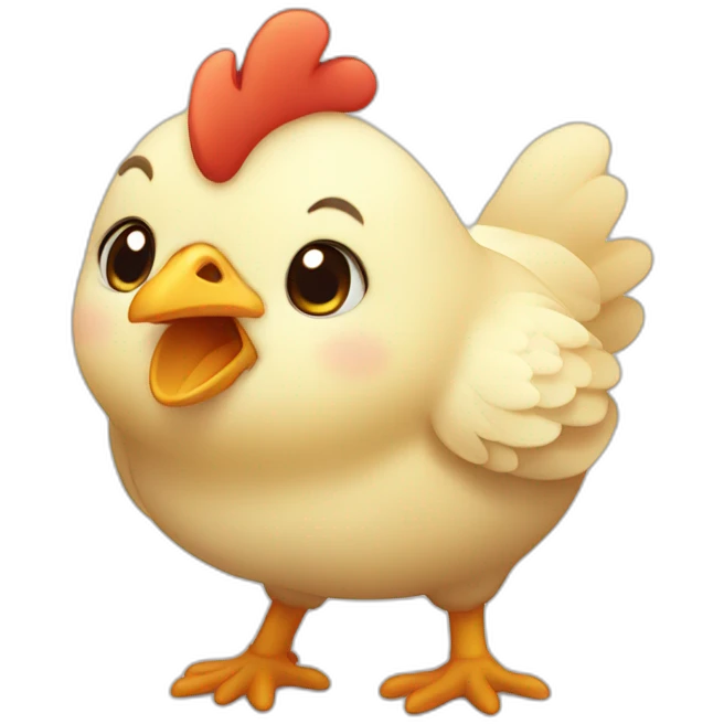 Cute little Chubby Chicken  emoji