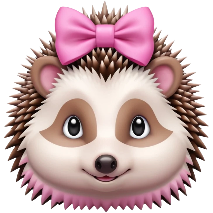 hedgehog with a pink bow emoji emoji