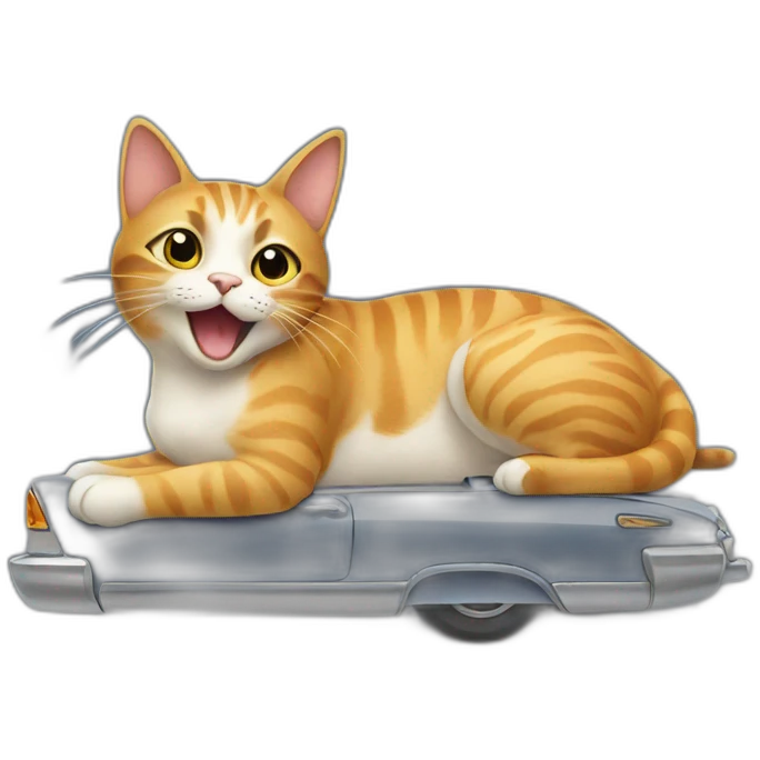cat on a car emoji
