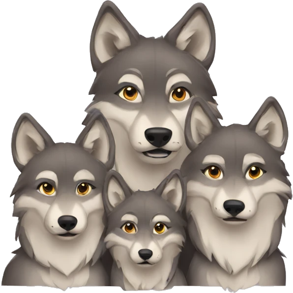 wolf family emoji