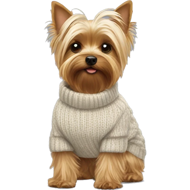 Yorkshire Terrier in a Sweater emoji