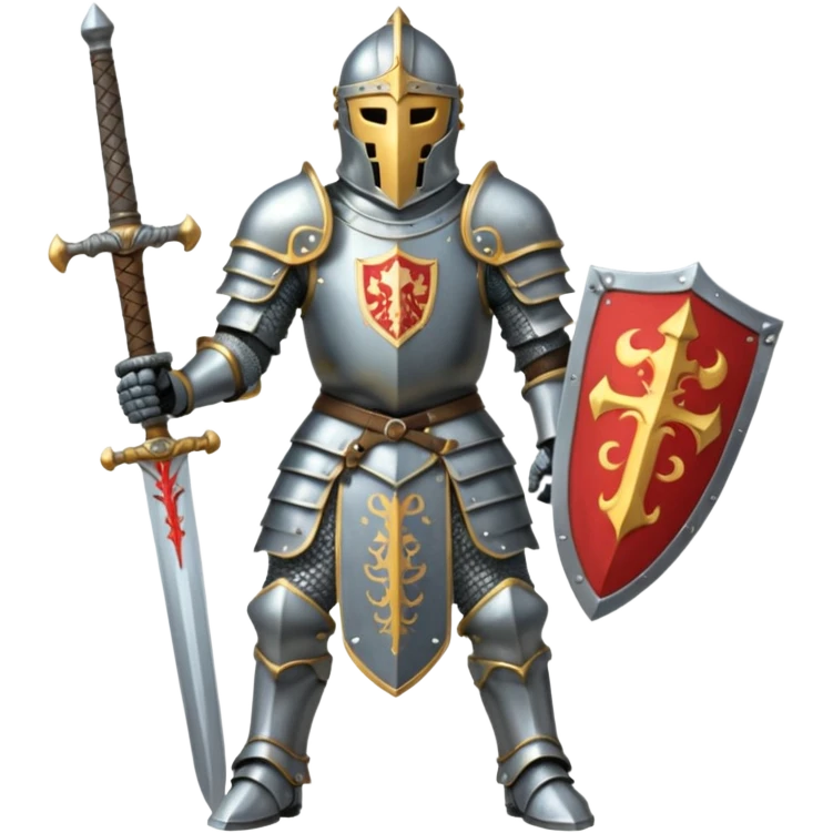 aggressive knight full body emoji