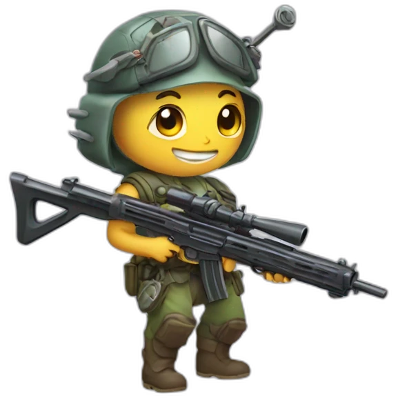 Fairy holding a machine gun emoji
