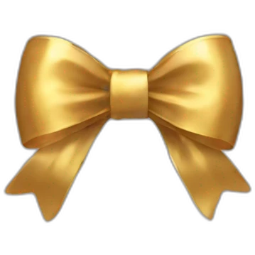 Gold bow emoji