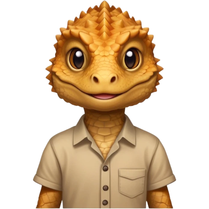 long bearded dragon with shirt emoji