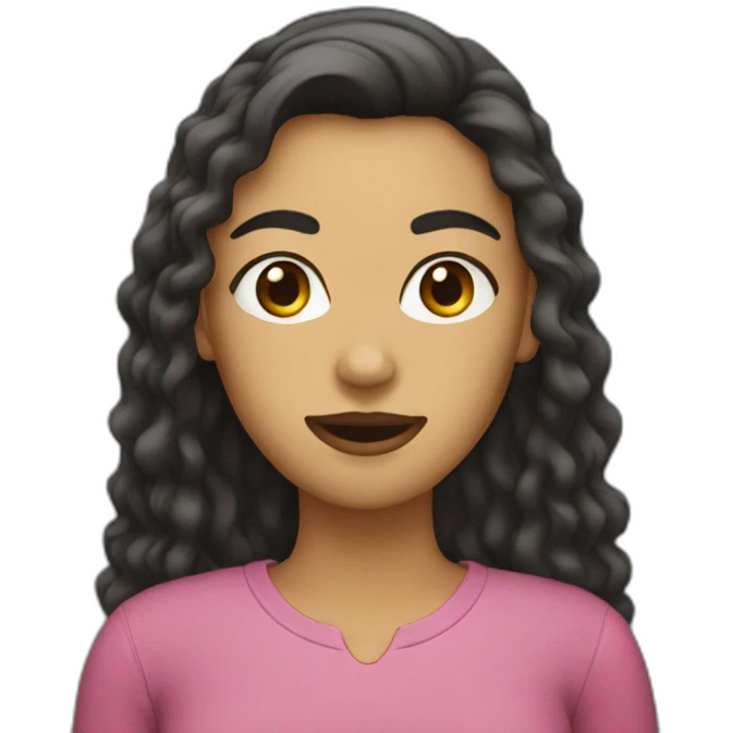 Female with big black beard emoji