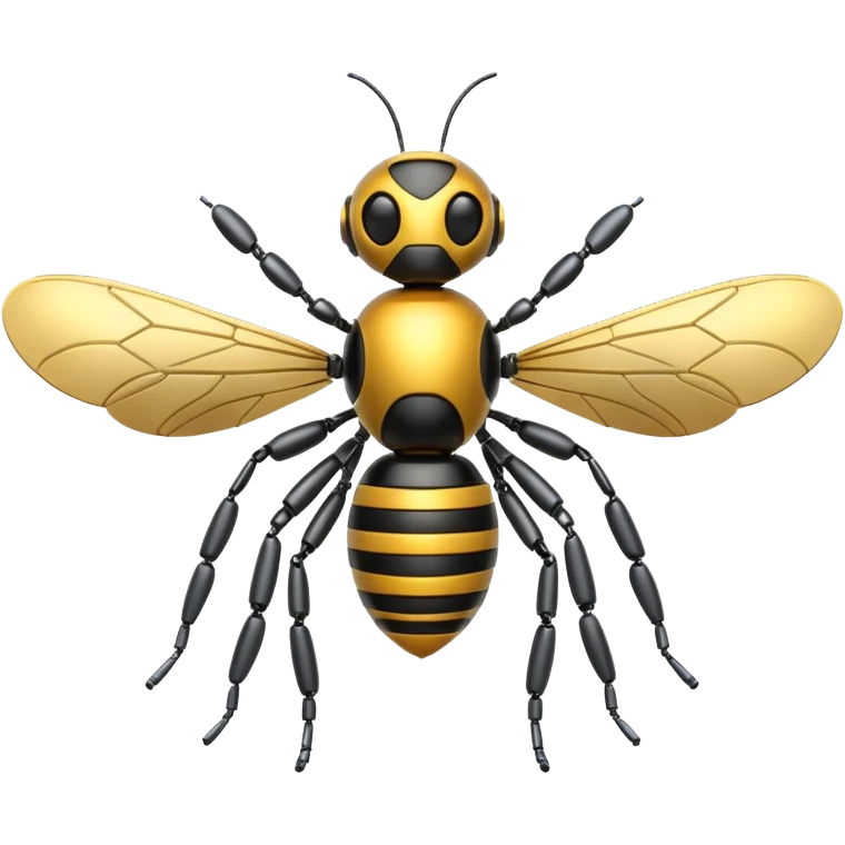 robot bee with antenna emoji