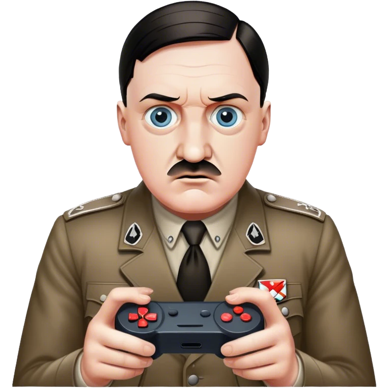 Hitler qui joue à la play emoji