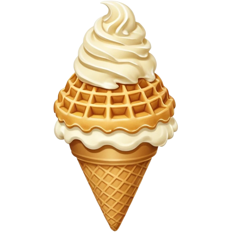 Milk ice cream looks like a cloud with waffle cone emoji