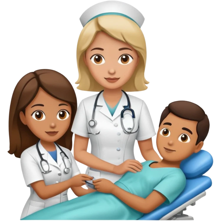 nurse work wiyh patient emoji
