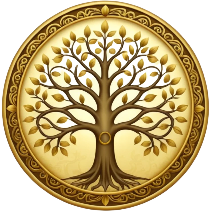 Golden mandala tree emoji
