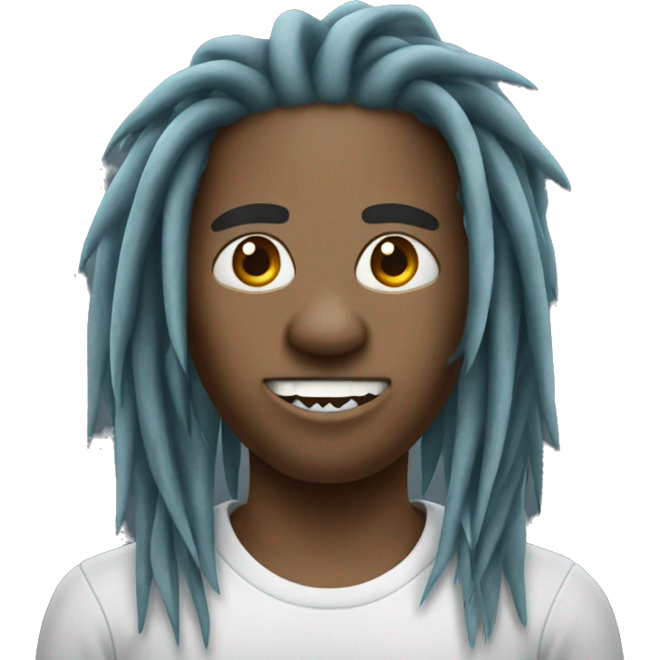 a shark with african dreadlocks emoji