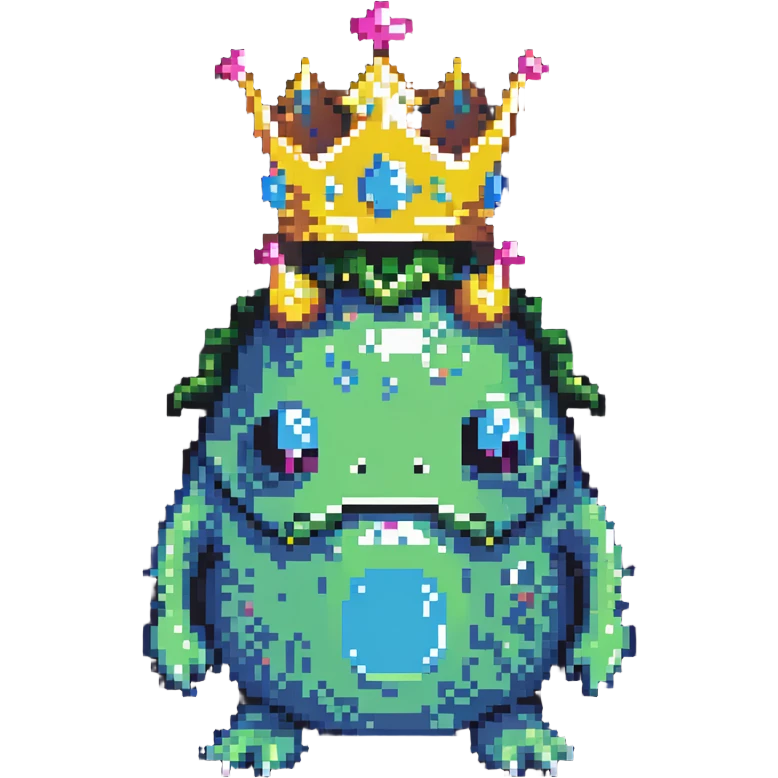 slime monster with a crown emoji